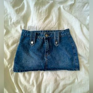 Shein | jean short skirt, low waisted
